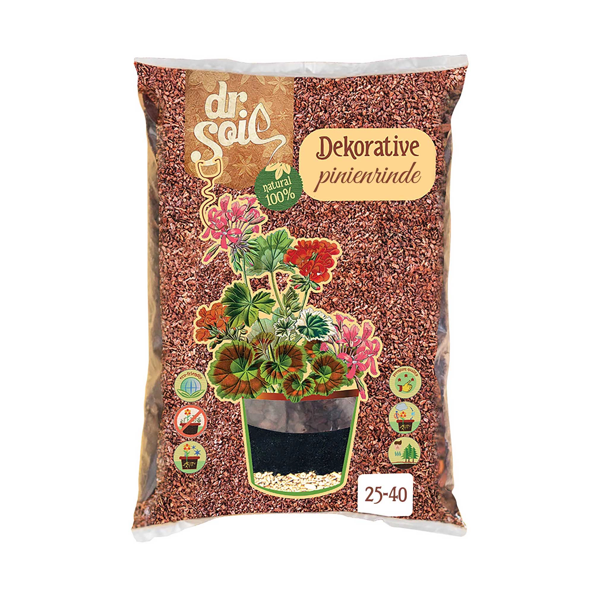 Dekoratív Vörösfenyő kéreg, 8-15 mm, 5 l